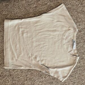 Zara Cream Short Sleeve Top